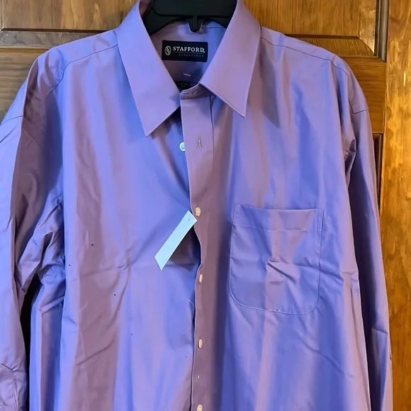 dress shirt 17.5 32 Mens Slim Fit Red & White Check Spread Collar Cotton Dress Shirt, 17 1/2 / 32/33